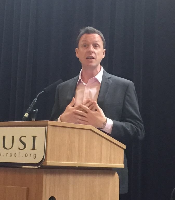 Andrew speaking at RUSI